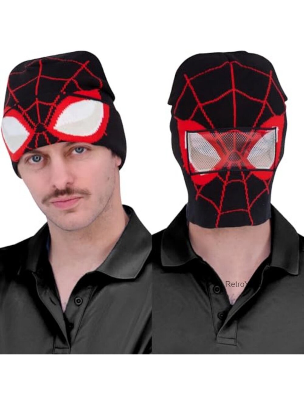 Spider-Man Miles Morales Roll Down Cuff Knit Beanie Winter Hat